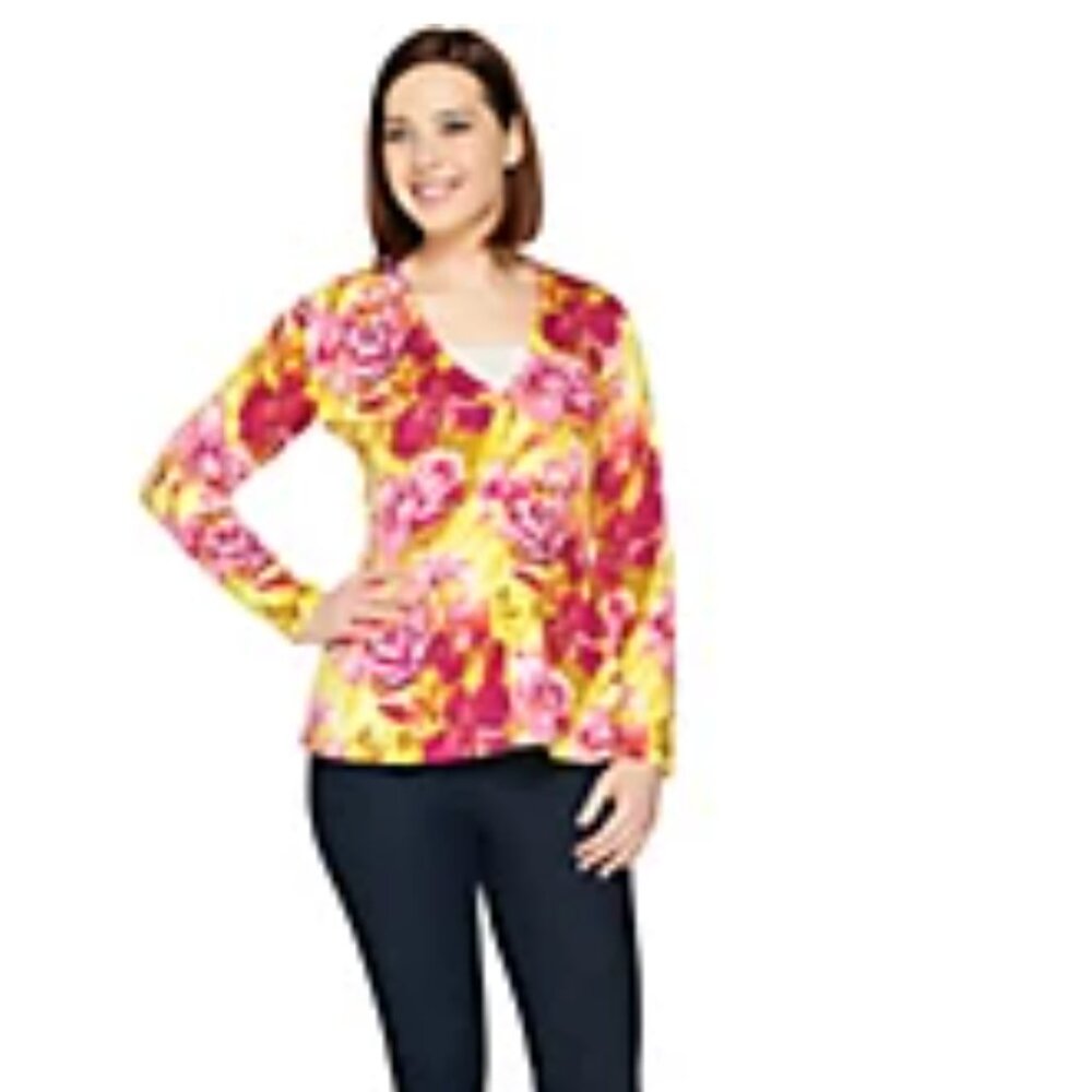 🌸Yellow Floral Peplum cardigan🌼